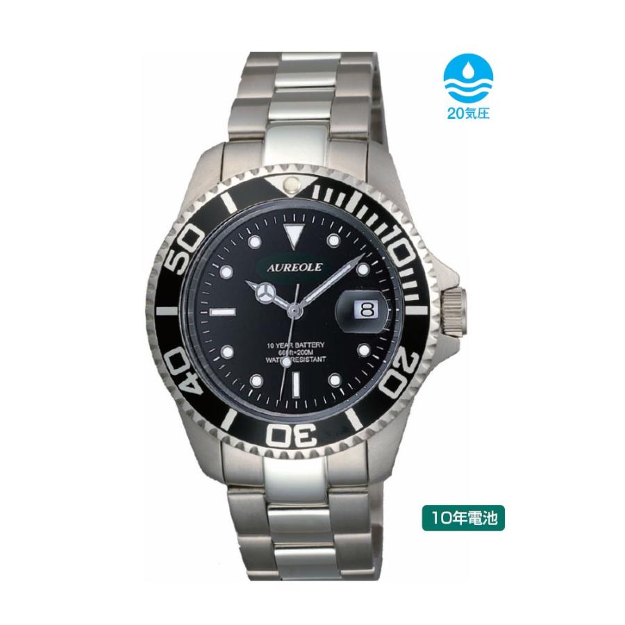 オレオ AUREOLE（オレオール）20気圧防水ダイバータイプ10年バッテリー