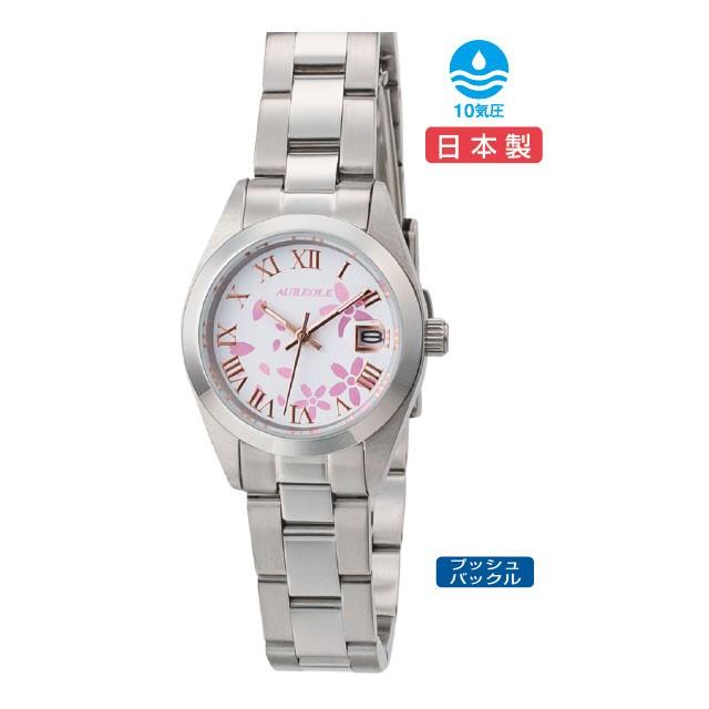 AUREOLE オレオール 腕時計  クォーツ/SS×セラミック 35-SW-578M   シルバーカラー/ブロンズカラー レディース / 240001192159 AUREOLE オレオール 腕時計 クォーツ/SS×セラミック 35-SW-578M