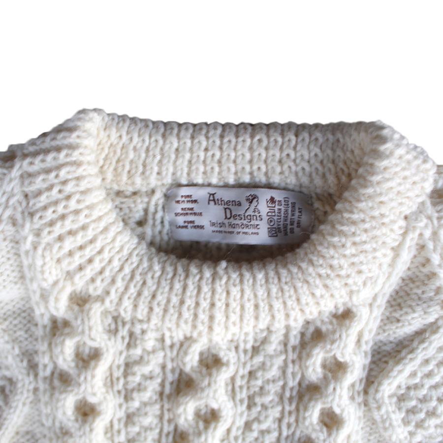 ATHENA DESIGNS アテナデザイン ARAN CREWNECK SWEATER アラン ATHENA DESIGNS アテナデザイン ARAN CREWNECK SWEATER アラン