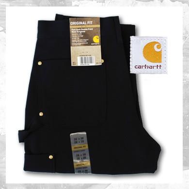 Carhartt カーハート B01 Men’s Double-Front Work Dungaree ダブルニーダックペインターパンツ ブラック｜ueno-yayoi｜02