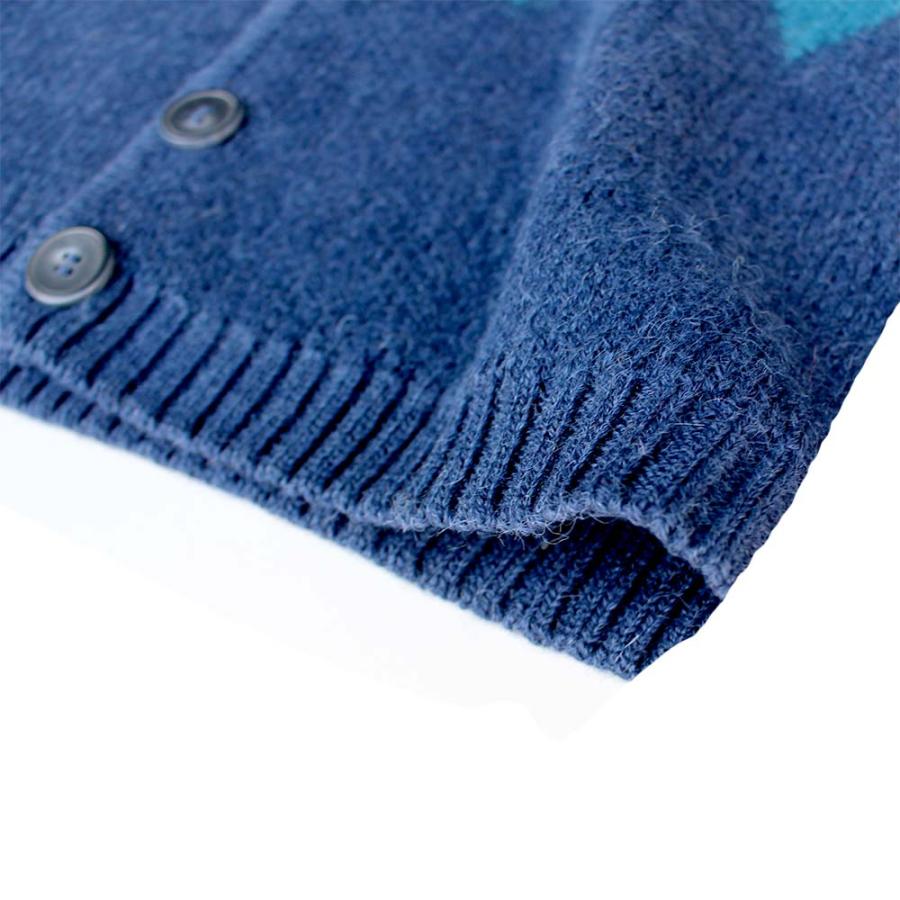 LA PAZ ラパス ARGYLE JACQUARD V-NECK CARDIGAN アーガイル  