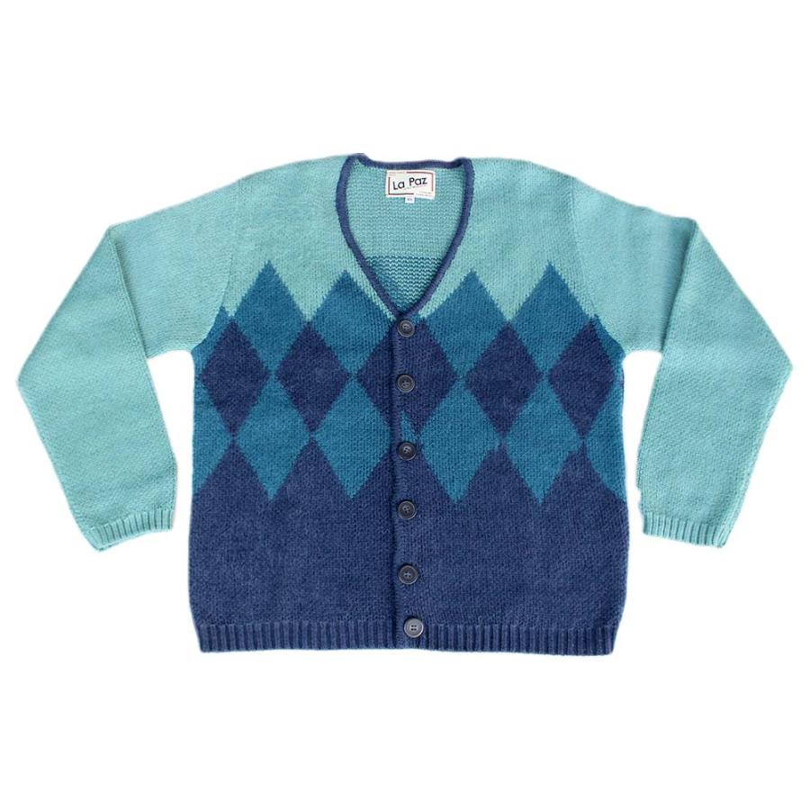 LA PAZ（ラパス） LA PAZ ARGYLE JACQUARD V-NECK CARDIGAN アーガイル 