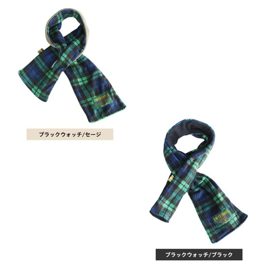 ツイードミル TWEEDMILL REVERSIBLE FLEECE SCARF WITH SLIT リバーシブル スリット付フリースマフラー｜ueno-yayoi｜06