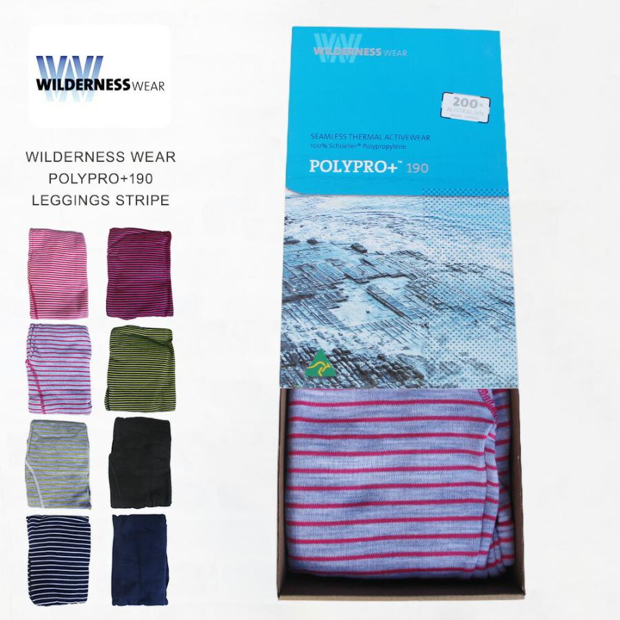 WILDERNESS WEAR (ウィルダネスウェア)POLYPRO+190 LEGGINGS STRIPE