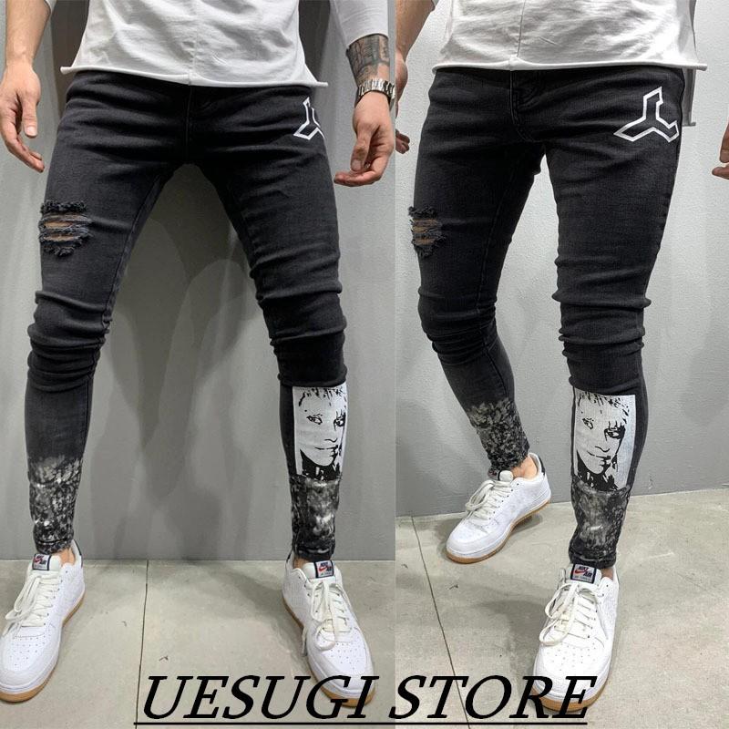 ダメージ スキニー ジーンズ メンズ スキニーパンツ パッチワーク スキニーデニムパンツ デニムパンツ デニム パンツ スリム 個性的 Us Mkz03 上杉ストア 通販 Yahoo ショッピング