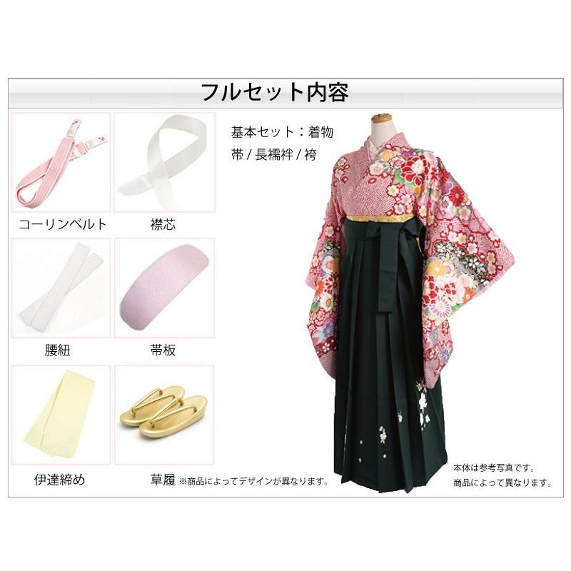 小学生 卒業式 レンタル 袴 HK-14 水色 紫 フルセットレンタルハカマ