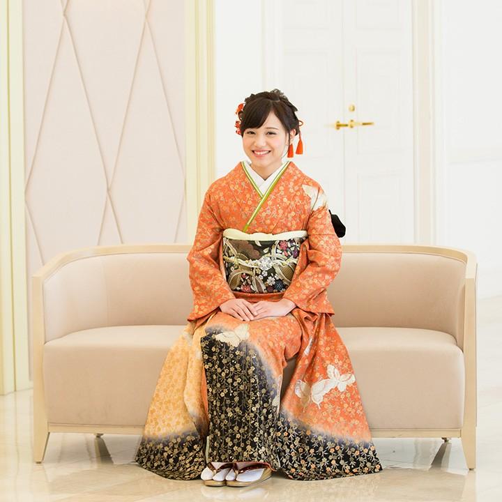 振袖 袴 専門店 きものの華匠の振袖 /オレンジ色/古典/その他