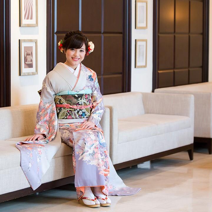 高級正絹 振袖レンタル 送料無料 FS-006 紫系 振袖 成人式 レンタル