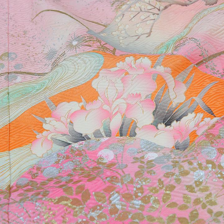 高級正絹 振袖レンタル 送料無料 FS-009 ピンク系 振袖 成人式