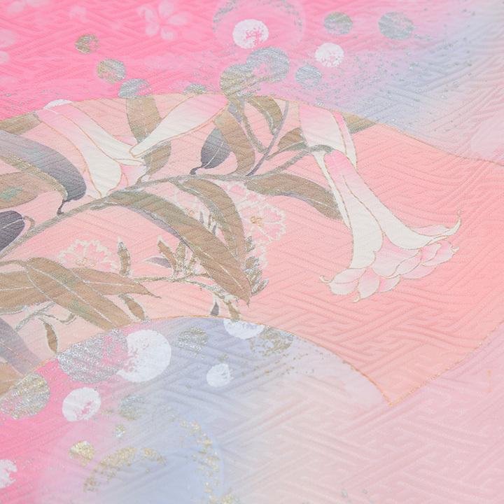 高級正絹 振袖レンタル 送料無料 FS-009 ピンク系 振袖 成人式