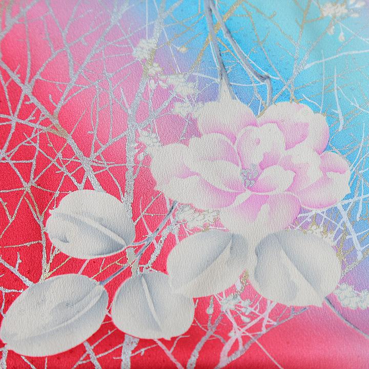 高級正絹 振袖レンタル 送料無料 FS-035 赤系 振袖 成人式 レンタル