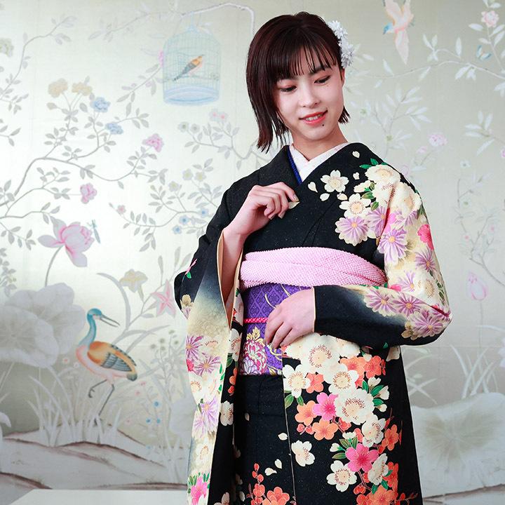 袋帯 正絹 振袖 豪華 桜 さくらんぼ