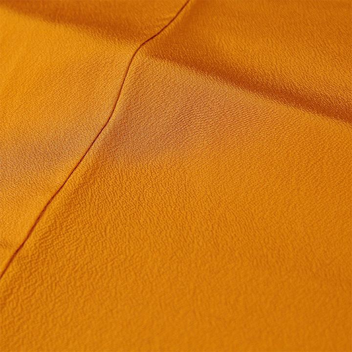 振袖レンタル 成人式 高級正絹 FS-811 無地 単色 刺繍 金茶色 御所車
