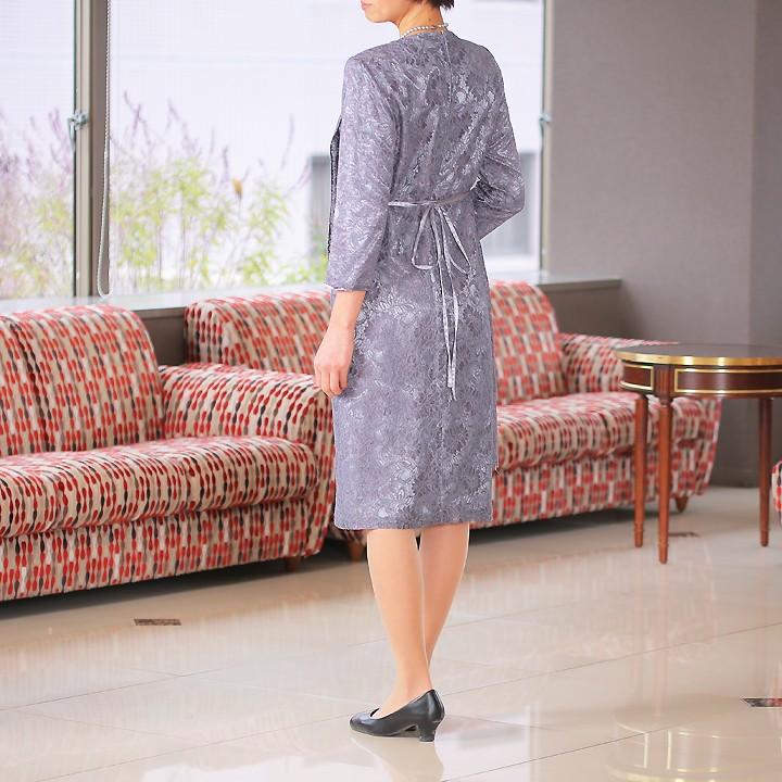 レンタル】【送料無料】ミセスドレス シルバーグレー【品番gd318