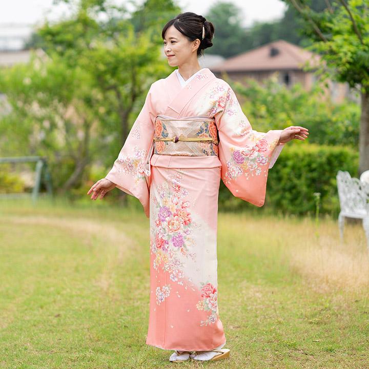 訪問着フルセット桜色入学式卒園式結婚式訪問着セット
