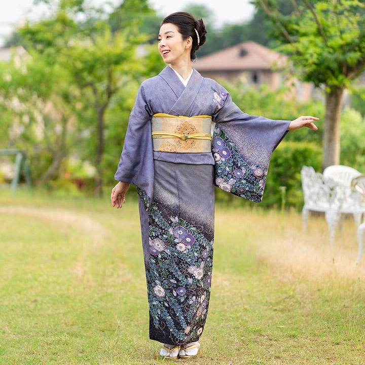 訪問着フルセット辻ヶ花正絹紫豪華入学式卒業式パーティJ4 訪問着フルセット辻ヶ花正絹紫豪華入学式卒業式パーティJ4