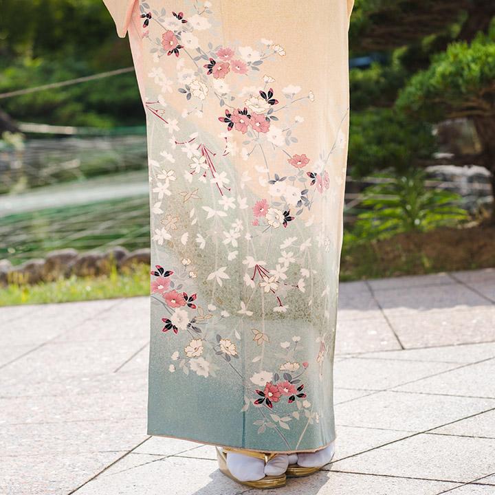 レンタル フルセット 高級正絹 訪問着 HO-MA603 薄い黄色 結婚式 レンタル フルセット 高級正絹 訪問着 HO-MA603 薄い黄色 結婚式