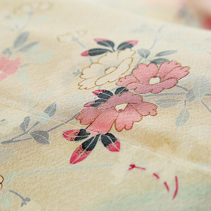 レンタル フルセット 高級正絹 訪問着 HO-MA603 薄い黄色 結婚式 入学