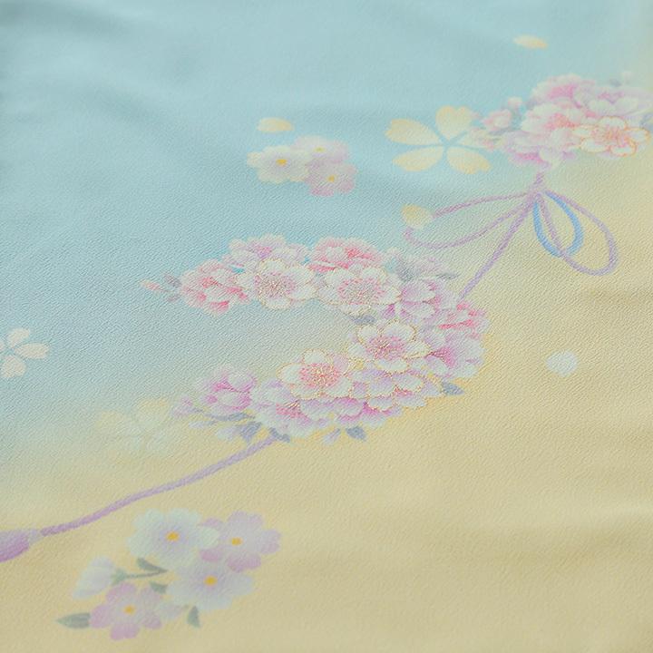レンタル フルセット 訪問着 HO-MA701 薄い水色 花薬玉と桜 結婚式
