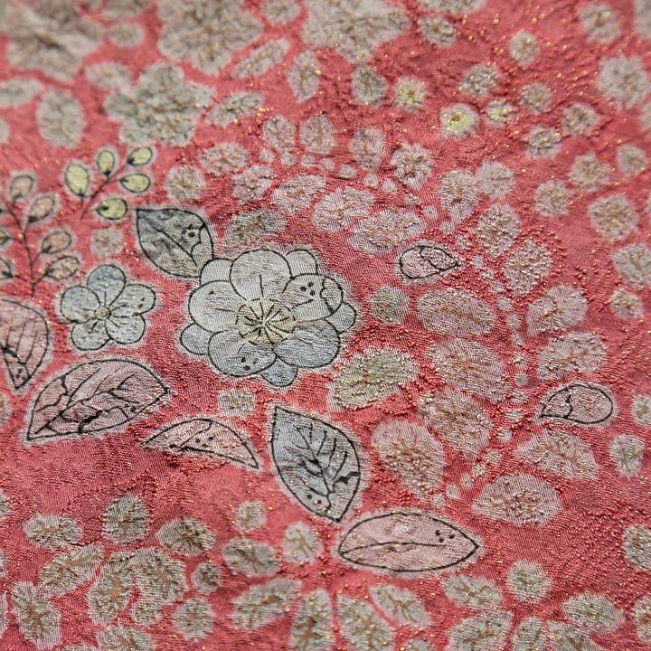 レンタル フルセット 高級正絹 訪問着 HO-MI113 桜色 中虹色