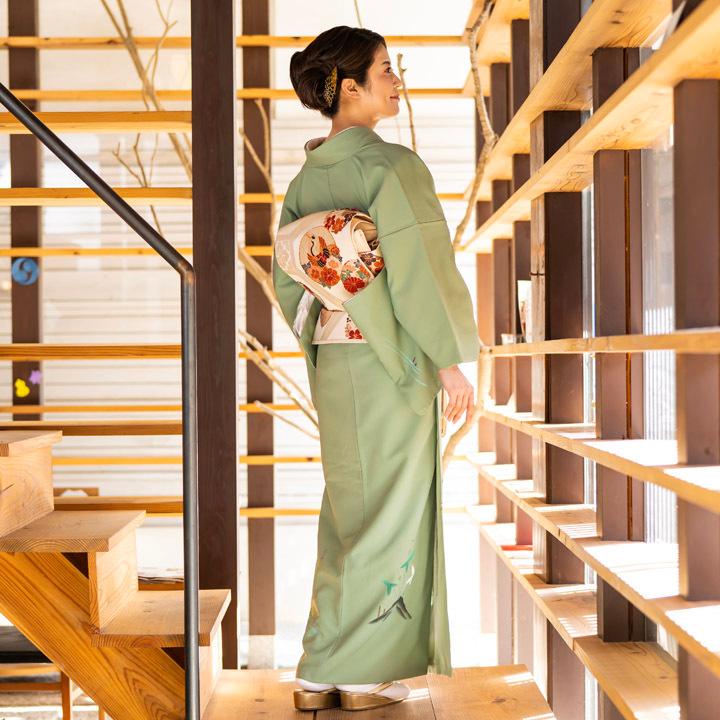 訪問着 4点フルセット a158I作家物　入学式　結婚式　七五三　お宮参り 訪問着 4点フルセット 955A 入学式 結婚式 七五三 お宮参り レンタル