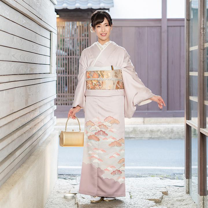 La遇] 訪問着 作家物 正絹 リサイクル 高身長 袷単品 一つ紋 未使用品