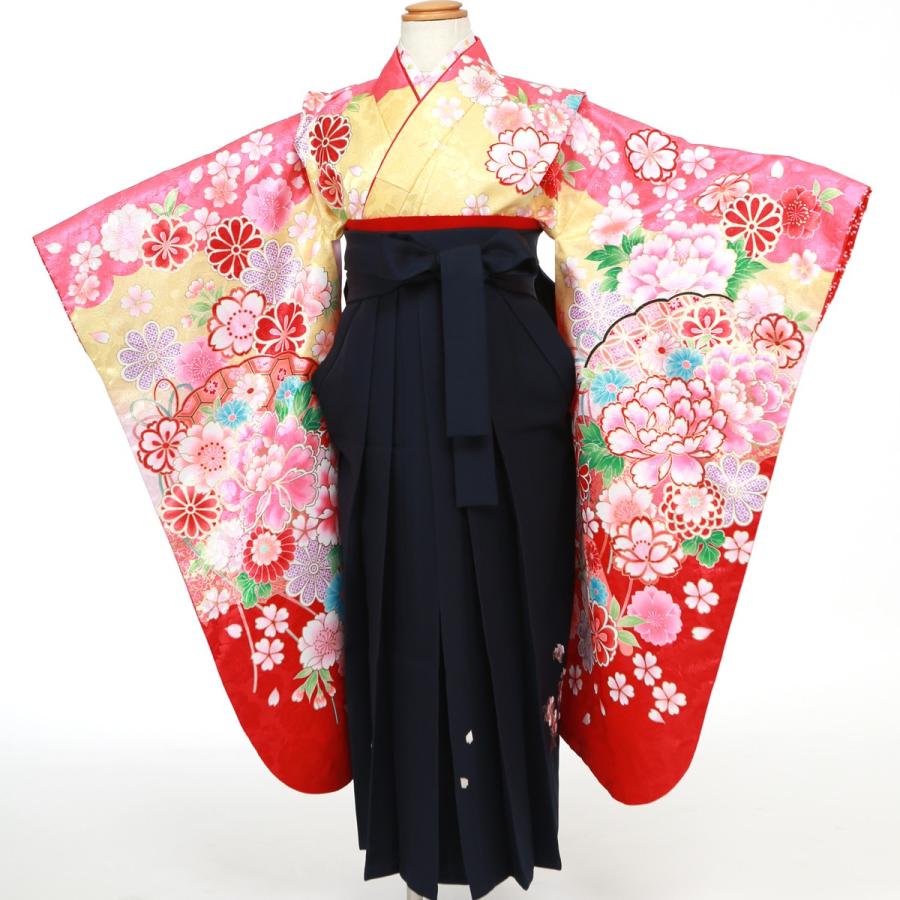 509ag30◎七五三 七歳 女児 着物&袋帯 金彩 枝垂桜 黒◎ 509ag30