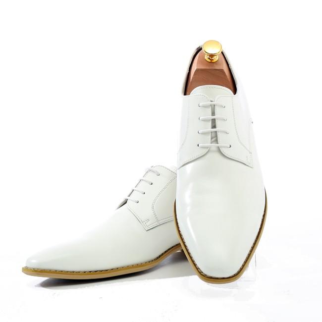 レンタルシューズ】 プレーントゥ 白 黒【MS-RS004】 タキシード用