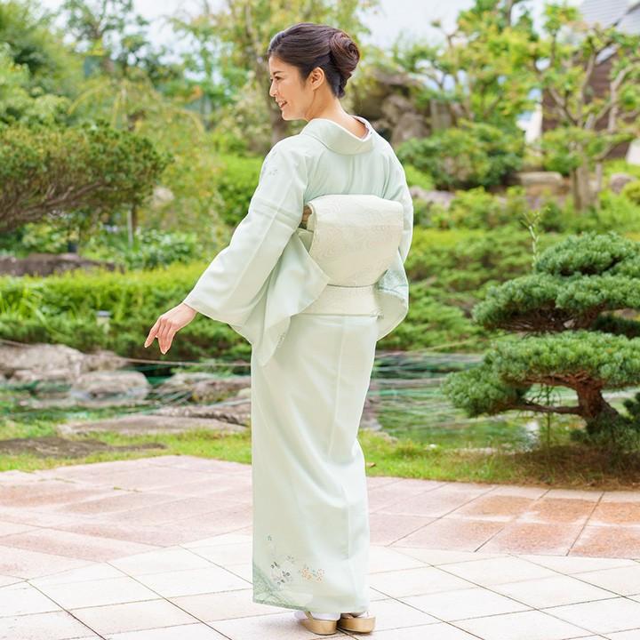 レンタル 夏用 絽 訪問着 フルセット 高級 ROHO-060 ばら 結婚式 列席