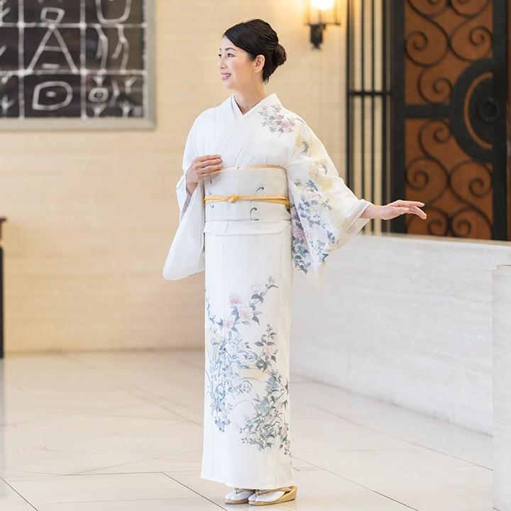 レンタル フルセット 高級 夏用 絽 訪問着 レンタル Roho 061 白 牡丹桔梗 結婚式 列席 訪問着 絽 夏お宮参り 式典着物レンタル 夏お茶会 着物 6月 7月 8月 9月 Roho 061 レンタルコスチュームueyama 通販 Yahoo ショッピング