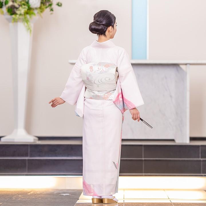 レンタル 夏用 絽 訪問着 フルセット 高級 ROHO-062 ピンク 蝶 結婚式 列席 夏お宮参り 式典着物レンタル 夏お茶会着物 6月 7 ...