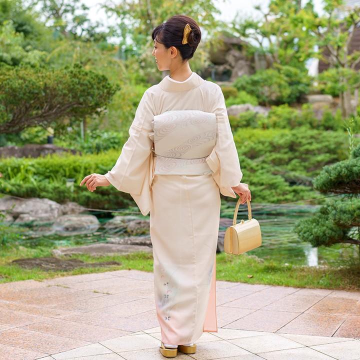 レンタル 夏用 絽 訪問着フルセット 高級 ROHO-064 蝶と菊 結婚式 列席 訪問着 絽着物 夏お宮参り 式典着物レンタル 夏お茶会着物 ...