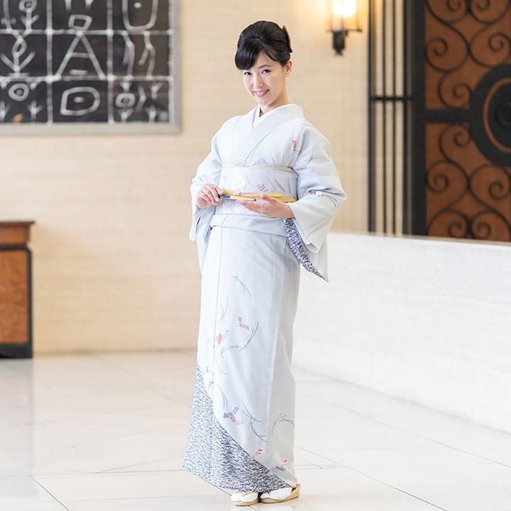 訪問着 絽フルセットa676(絽　夏帯　帯締め帯揚げセット)お宮参り　結婚式 レンタル 夏用 絽 訪問着 フルセット 高級 ROHO-067 グレー 結婚式