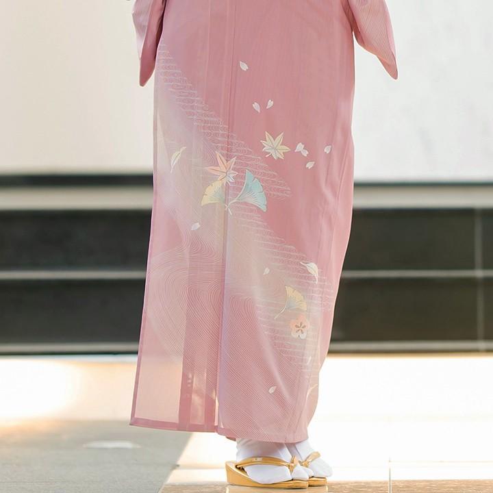 レンタル 夏用 絽 訪問着 フルセット 高級 ROHO-068 梅紫 結婚式 列席 絽着物 夏お宮参り 式典着物レンタル 夏お茶会着物 6月 ...