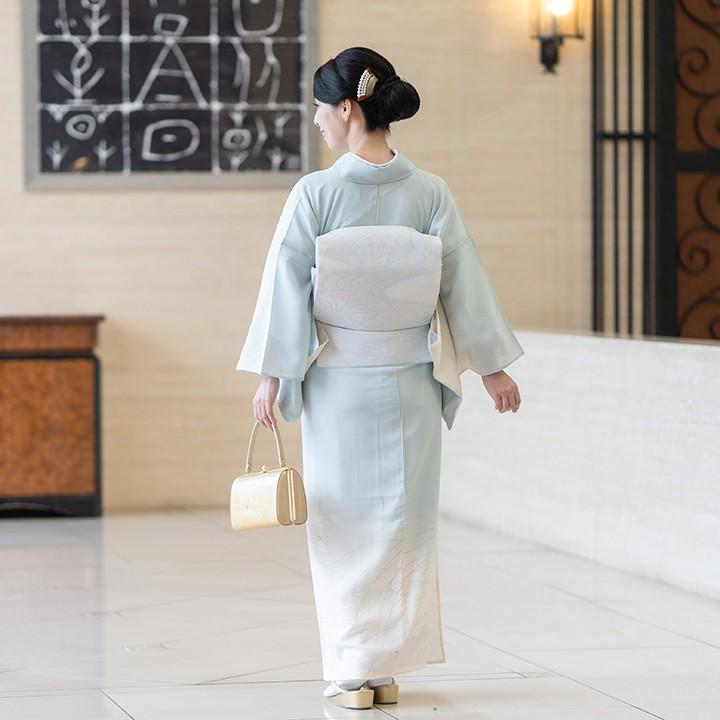 レンタル 夏用 絽 訪問着 フルセット 高級 ROHO-074 薄浅葱色 結婚式