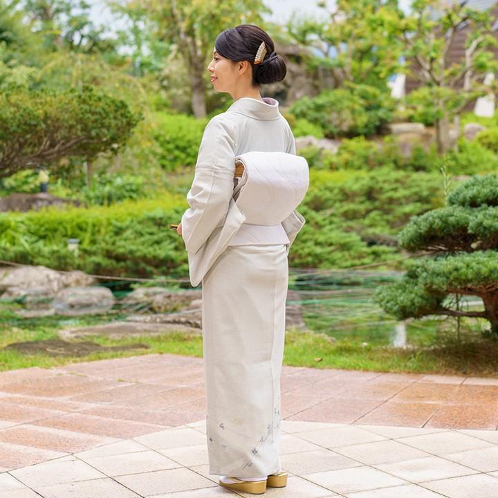 レンタル 夏用 絽 訪問着 フルセット 高級 ROHO-076 青白磁色 結婚式