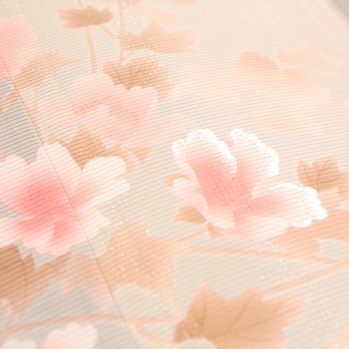 レンタル 夏用 絽 訪問着 フルセット 高級 ROHO-077 薄桜色 結婚式