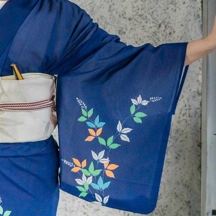 レンタル 夏用 絽 訪問着 フルセット 高級 ROHO-089 秋草 結婚式 列席