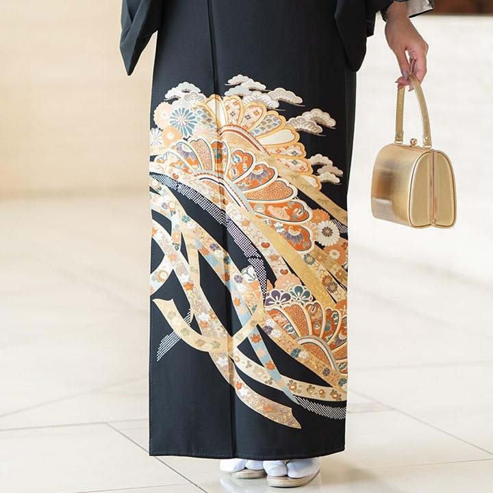 レンタル留袖 フルセット 高級正絹 留袖レンタル 熨斗目 金駒刺繍 TS