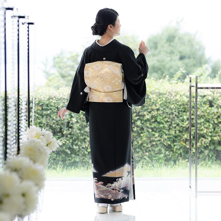 レンタル留袖 フルセット 高級正絹 留袖 レンタル 松・菊・宝尽くし TS