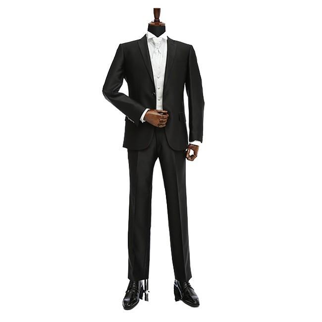 レンタル タキシード　送料無料　TX-059　ブラック黒タキシード　結婚式 　パーティ　二次会 　貸衣装　新郎　ブライダル　ウエディング　タキシードレンタル |  | 01