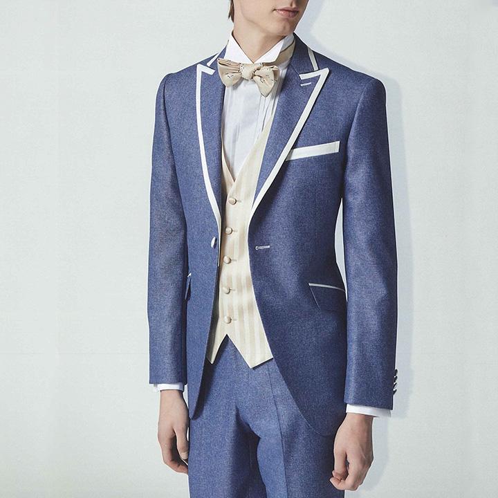 レンタル タキシード TX-M-20397 フロスティブルー メンズ 結婚式