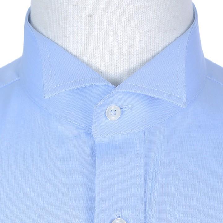 ブルー ウイングカラーシャツ タキシードの必需品ウイングカラーシャツ