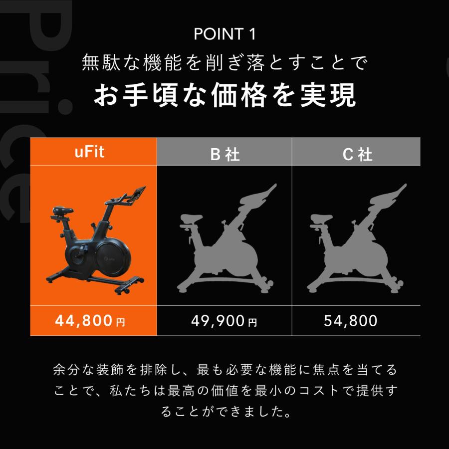 uFit uFit Home Bike エアロバイク 家庭用 静音 マグネット クッション