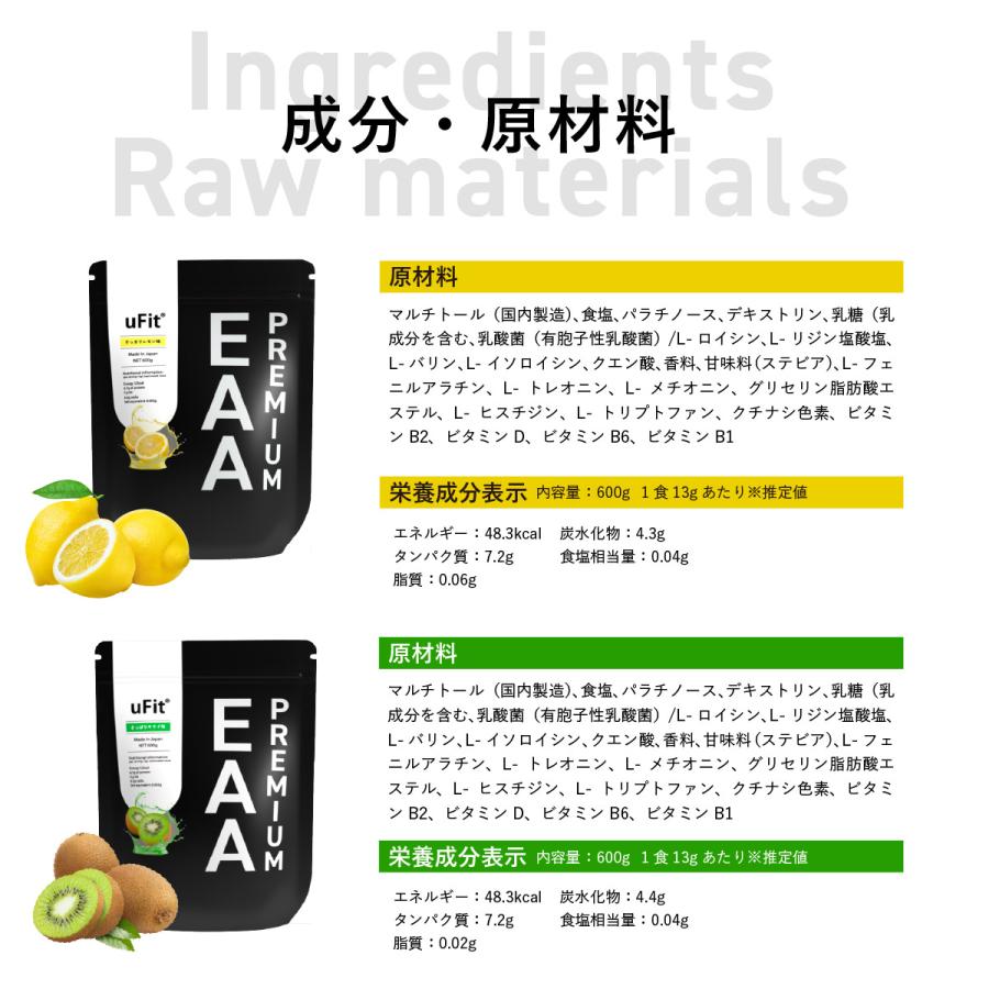 uFit プレミアムEAA 人工甘味料不使用 600g 国内製造 アミノ酸 粉末 サプリメント 栄養補助食品 トレーニング ダイエット | uFit | 19