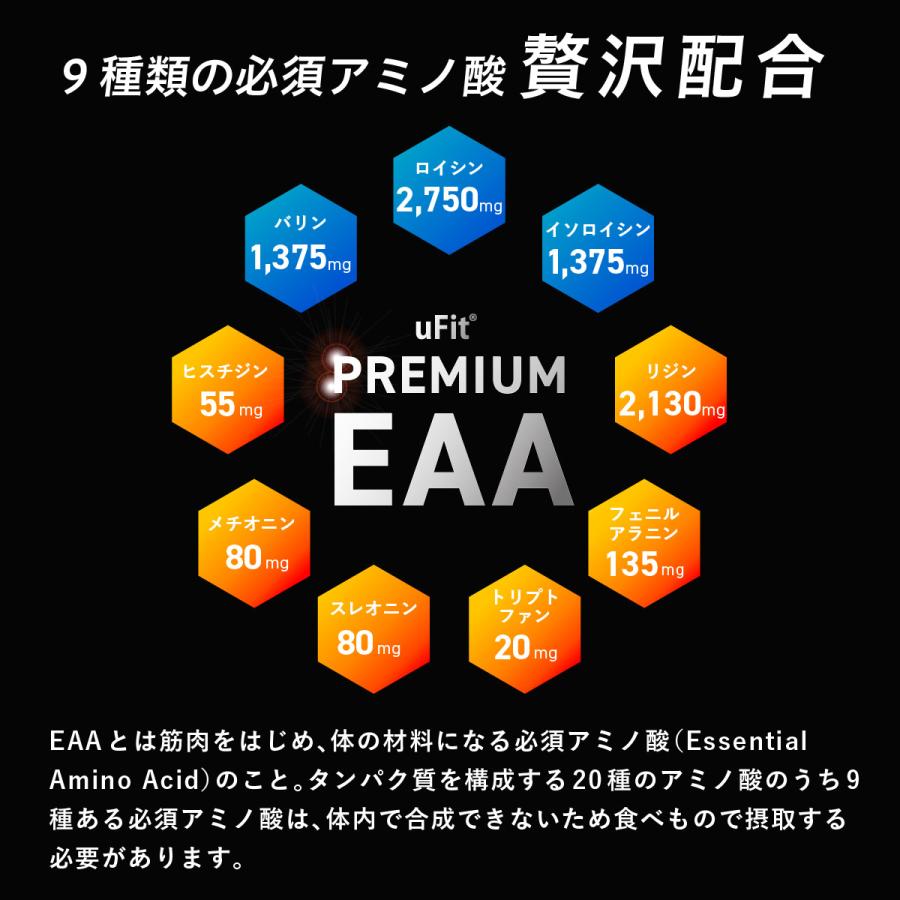 uFit プレミアムEAA 人工甘味料不使用 600g 国内製造 アミノ酸 粉末 サプリメント 栄養補助食品 トレーニング ダイエット | uFit | 06