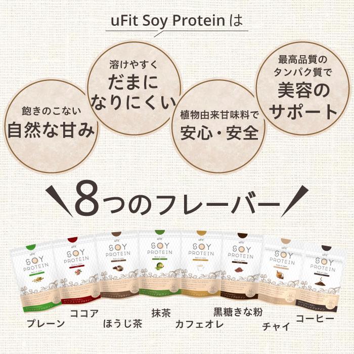 uFit uFit Soy Protein ソイプロテイン 750g 30食 無添加 人工甘味料不