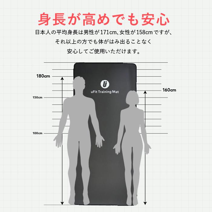 uFit uFit Training Mat トレーニングマット 15mm 90cm*200cm 厚手