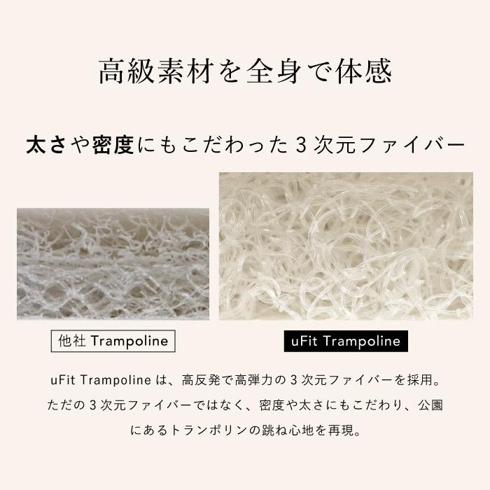 uFit Trampoline トランポリン クッション 50cm*50cm 静音 高反発 3次元ファイバー 高級素材 滑り止め カバー付 日本ブランド 家庭用 室内 子供 大人 | uFit | 04