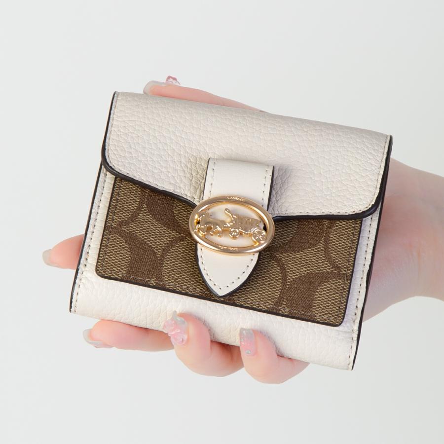 COACH ジョージー スモールウォレット 白 COACH - 【夏コーデ】✨ジョージー スモールウォレット白の通販 by CC